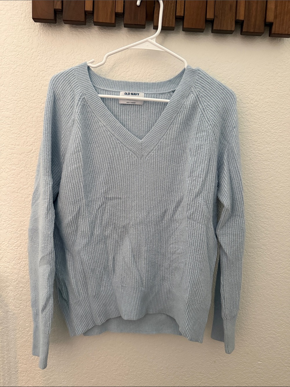 Old Navy Pale Blue V-Neck Sweater